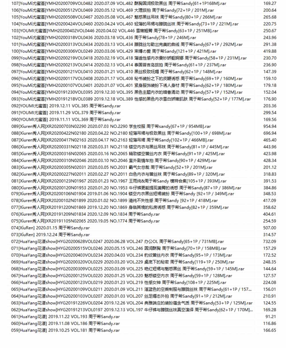 嫩模 周于希 高清视频2套+写真107套图，大小25.78G插图1